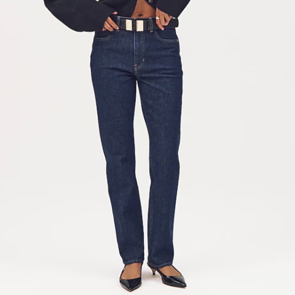 NWT J. Crew Slim Straight Jean, Rinse Wash, 25